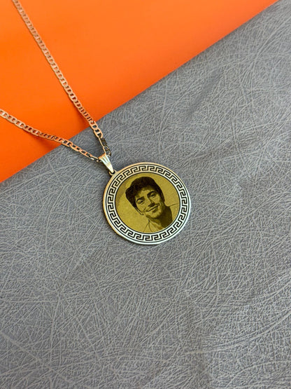 Men's photo necklace