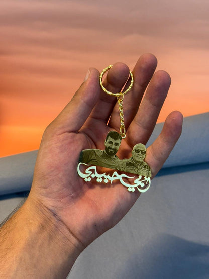 Keychain photo and name