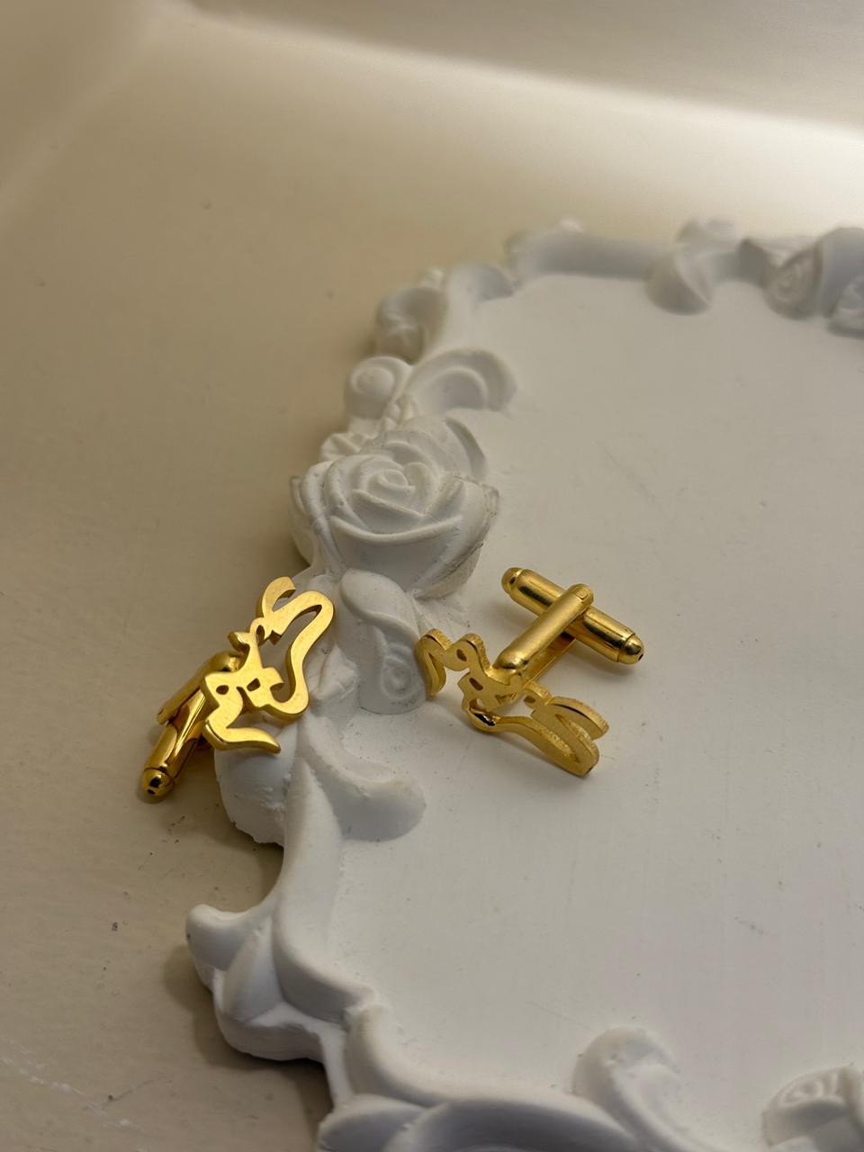Custom Calligraphy Cufflinks