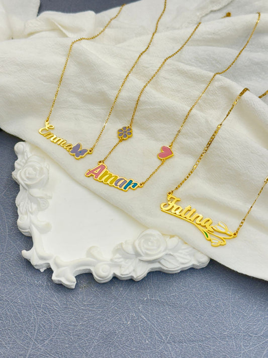 Personalized Charm Name Necklace