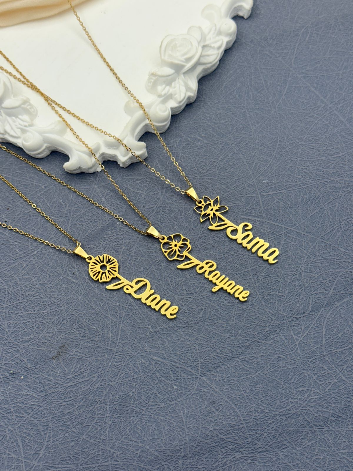 Floral Name Necklace