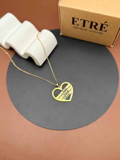 Custom Family Heart Necklace