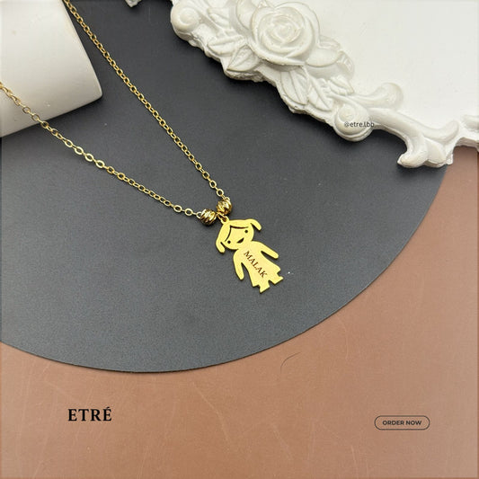 Personalized Kids Charm Necklace for Moms
