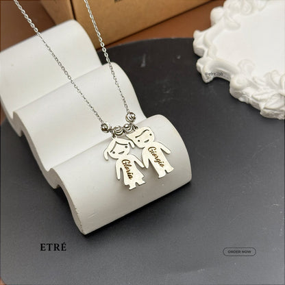 Personalized Kids Charm Necklace for Moms