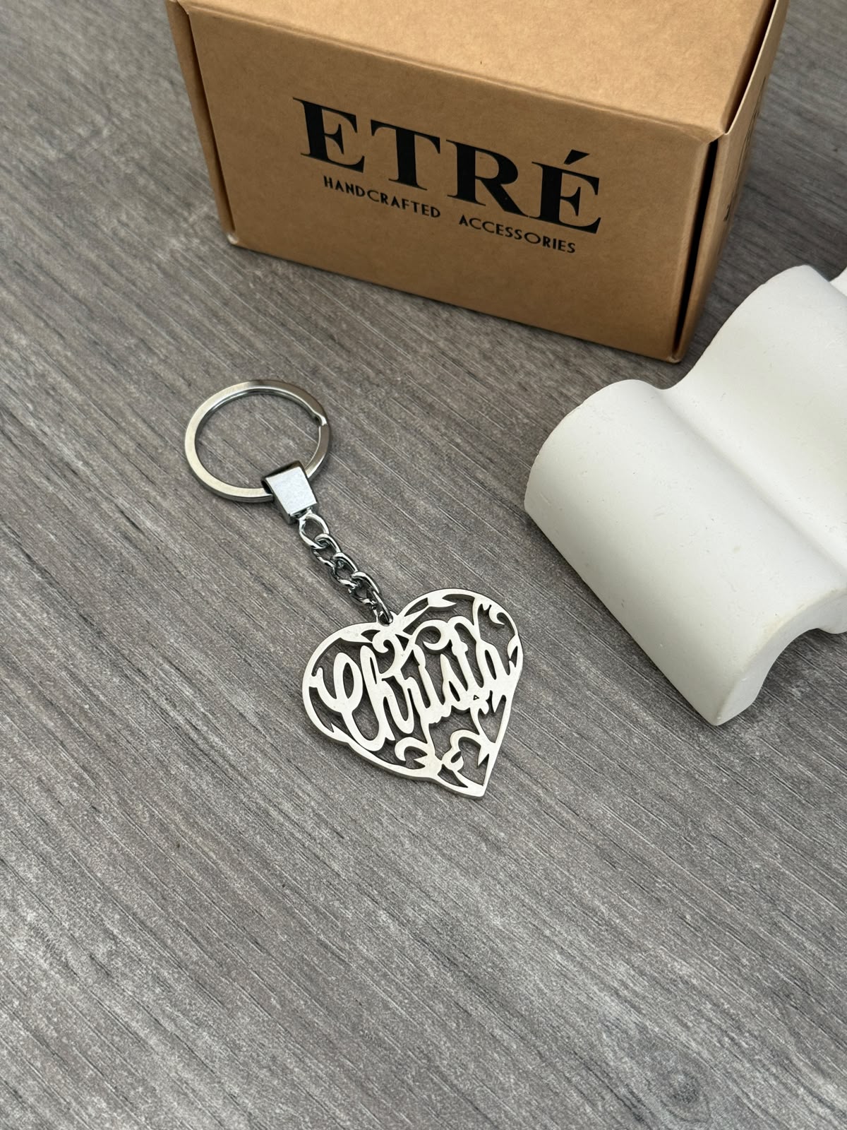 The Luxury Heart Name Keychain