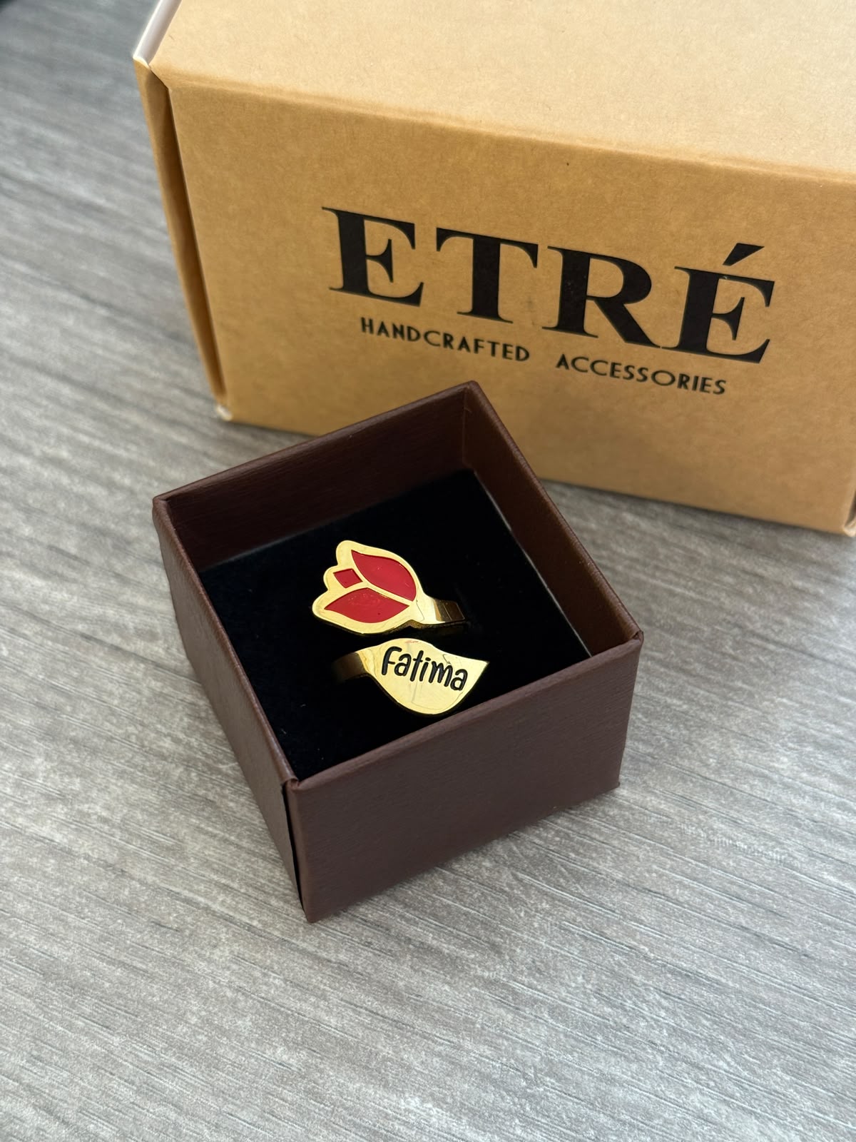 The Luxury Tulip Name Ring