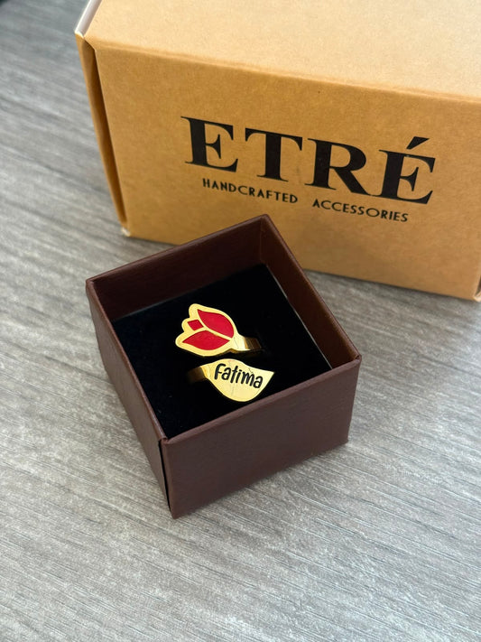 The Luxury Tulip Name Ring