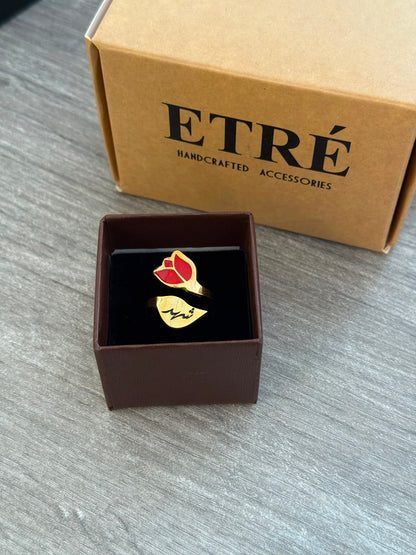 The Luxury Tulip Name Ring