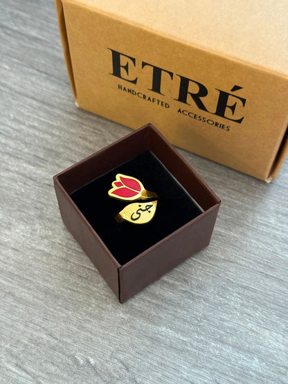 The Luxury Tulip Name Ring