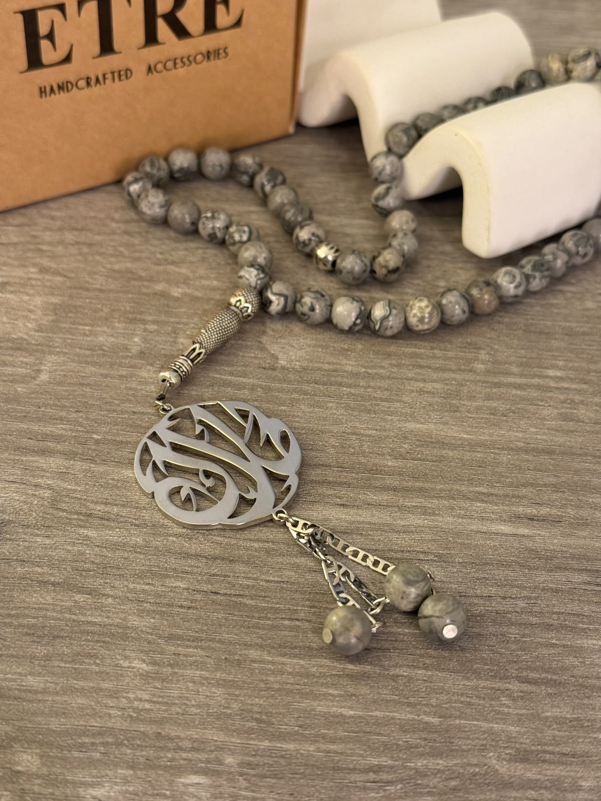 The Luxury Map Jasper & Calligraphy Misbaha ✨📿