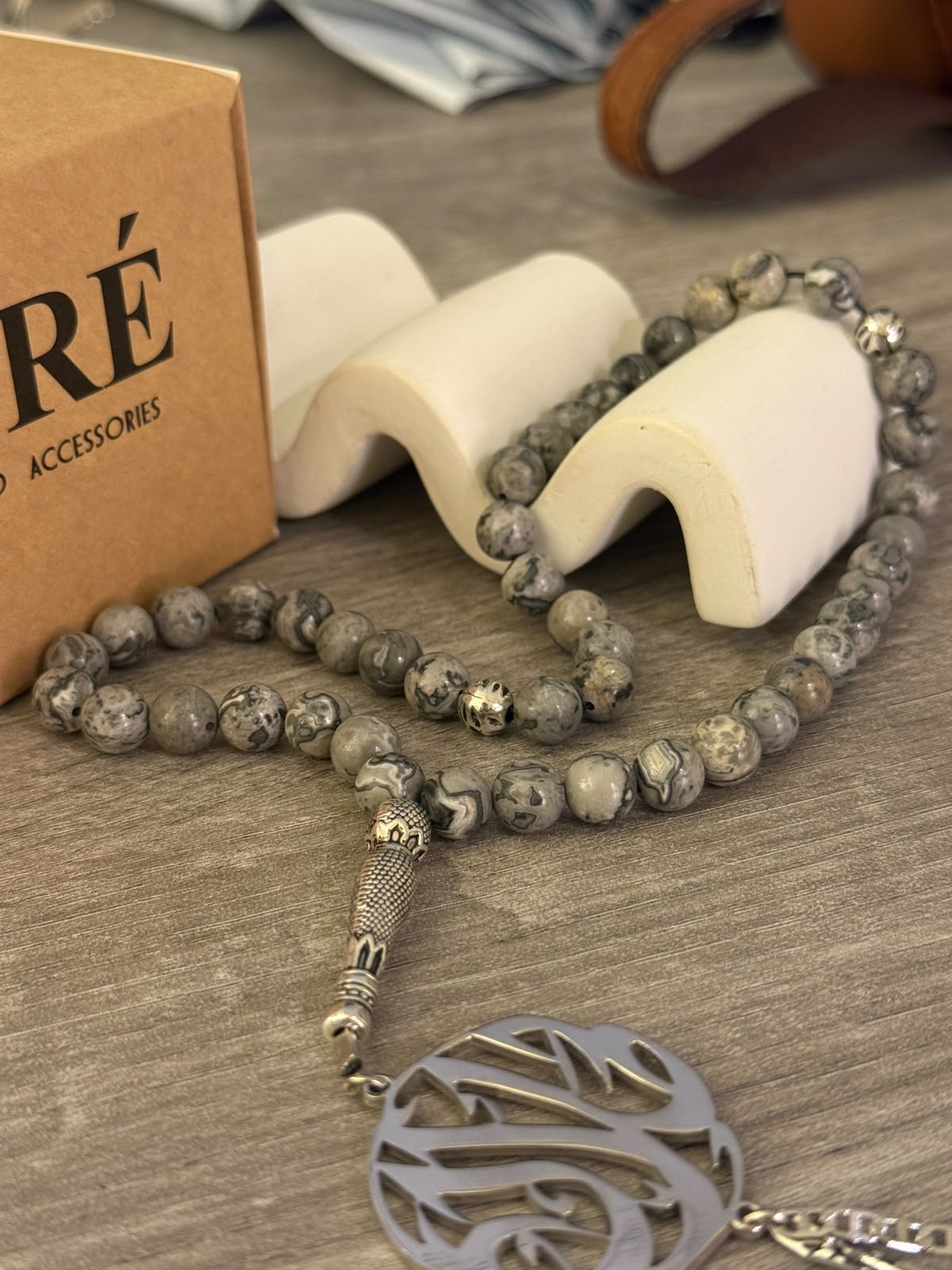 The Luxury Map Jasper & Calligraphy Misbaha ✨📿