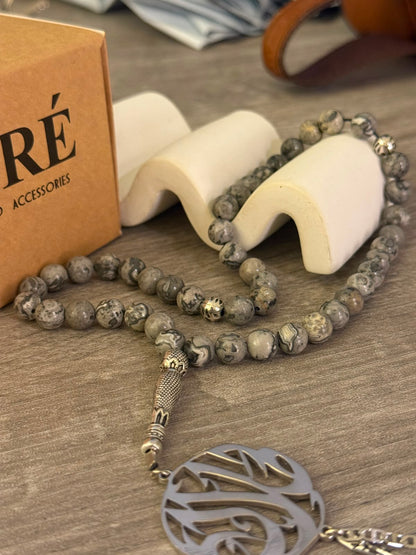 The Luxury Map Jasper & Calligraphy Misbaha ✨📿