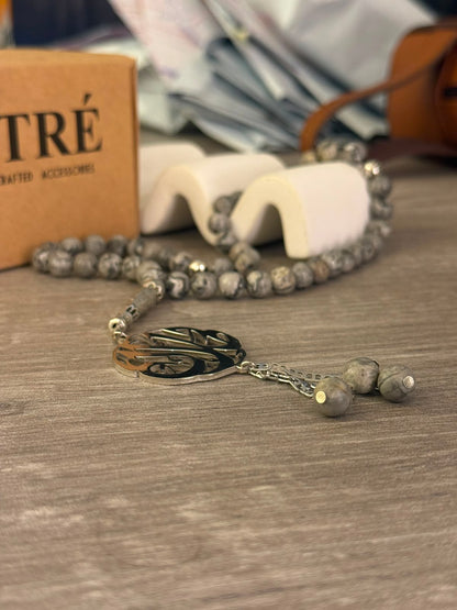 The Luxury Map Jasper & Calligraphy Misbaha ✨📿