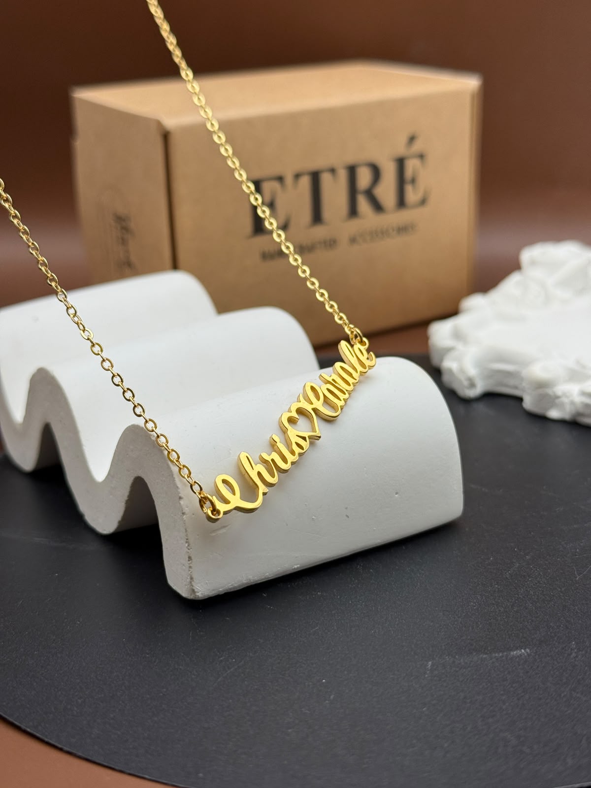 Custom Couple Name Necklace with Heart