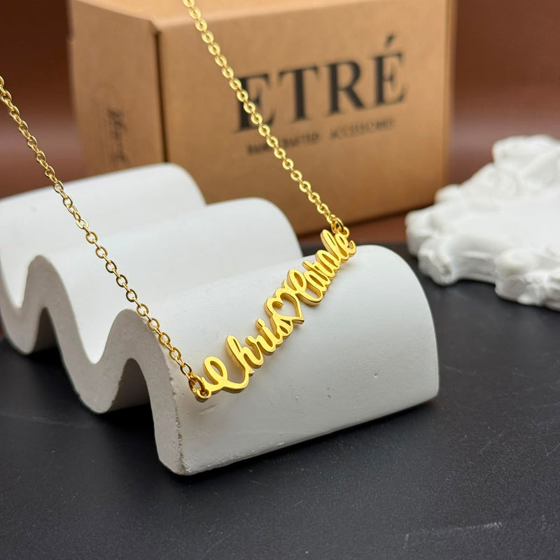 Custom Couple Name Necklace with Heart
